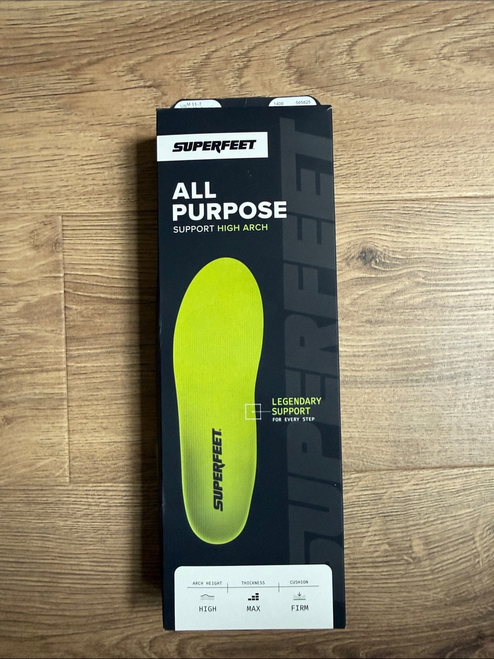 Superfeet All Purpose High Arch Insoles - Green women’s 6.5 - 8